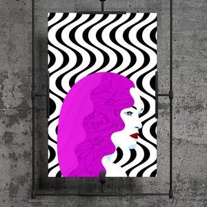 Purple Beauty Illustration Print